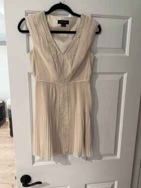 Marciano Ivory Lace V-Neck Dress